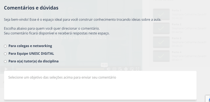 comentários unesc